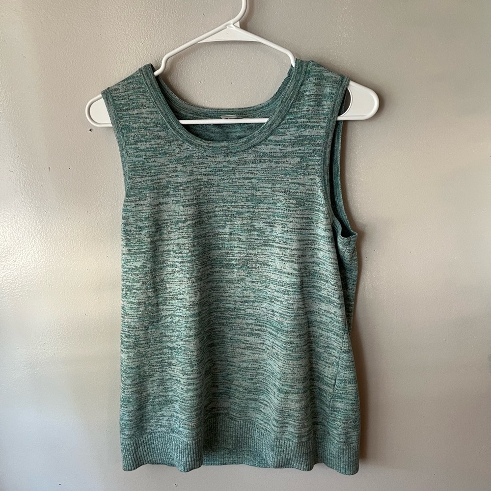 Blue Knitted Tank Top